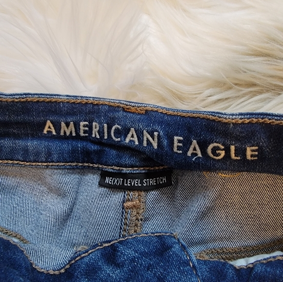 American Eagle Outfitters Ne(x)t Level Stretch Hi-Rise Shortie Denim Short - Picture 6 of 9